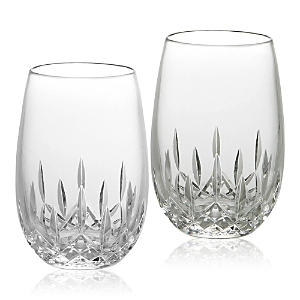 Waterford Lismore Essence Stemless White Wine Glass, Set Of 2 In Clear