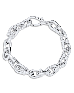Alberto Amati Sterling Silver Stirrup Link Chain Bracelet