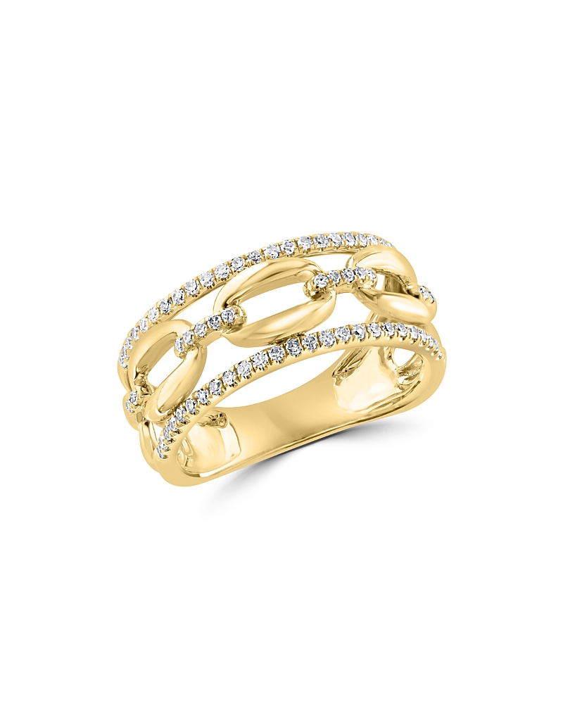 Bloomingdale's Diamond Link Open Band In 14k Yellow Gold, 0.30 Ct. T. W. - Exclusive In Gold