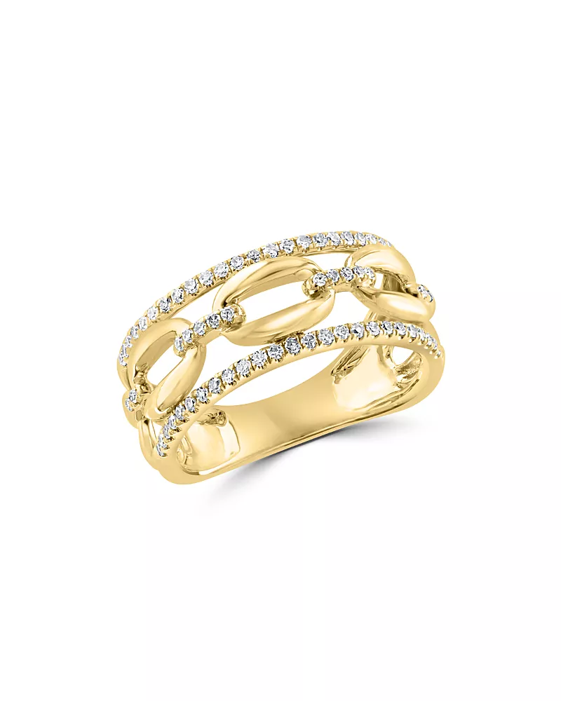 Bloomingdale's Fine Collection Diamond Link Open Band in 14K Yellow Gold, 0.30 tcw