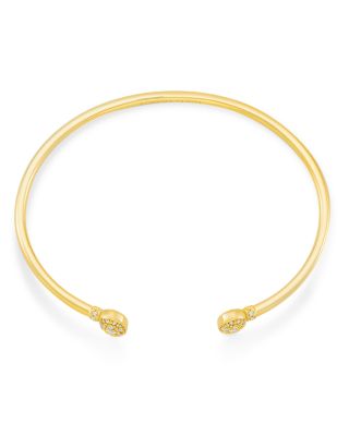 Grayson Cubic Zirconia Cuff Bracelet in 14K Gold Plate