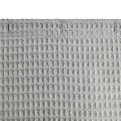 Marled Waffle Grey Shower Curtain
