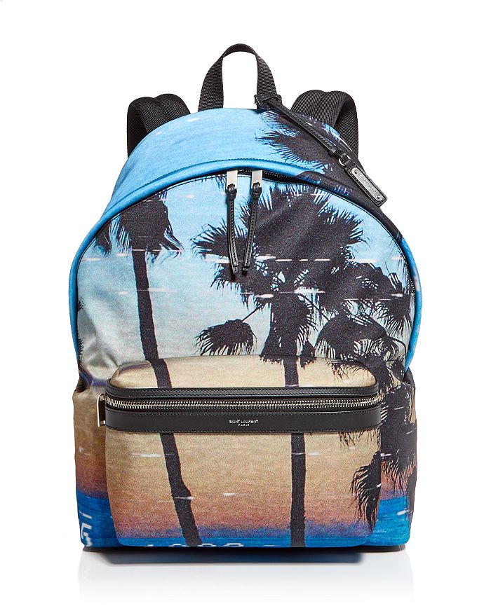 Saint Laurent City Sunset Print Nylon Backpack Bloomingdale s