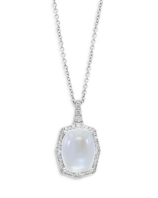 moonstone and diamond pendant