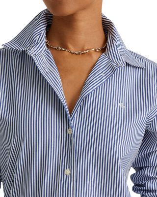 Striped Button Front Top