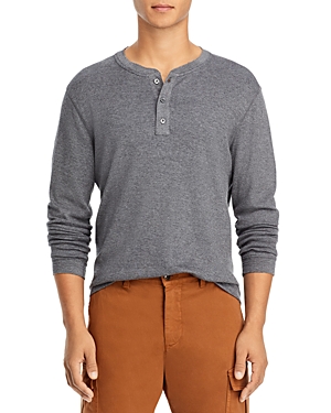 Vince Relaxed Fit Heathered Henley In Driver/coastal | ModeSens