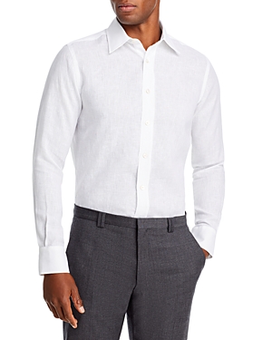 CANALI LINEN CLASSIC FIT SPORT SHIRT