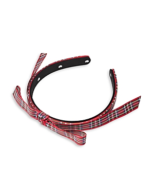 Shop Lele Sadoughi Slim Bardot Ribbon Headband In Red