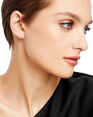 Akoya Cultured Pearl Stud Earrings in 14K Yellow Gold 