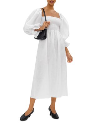 Sleeper Atlanta Linen Smocked Dress | Bloomingdale's Women