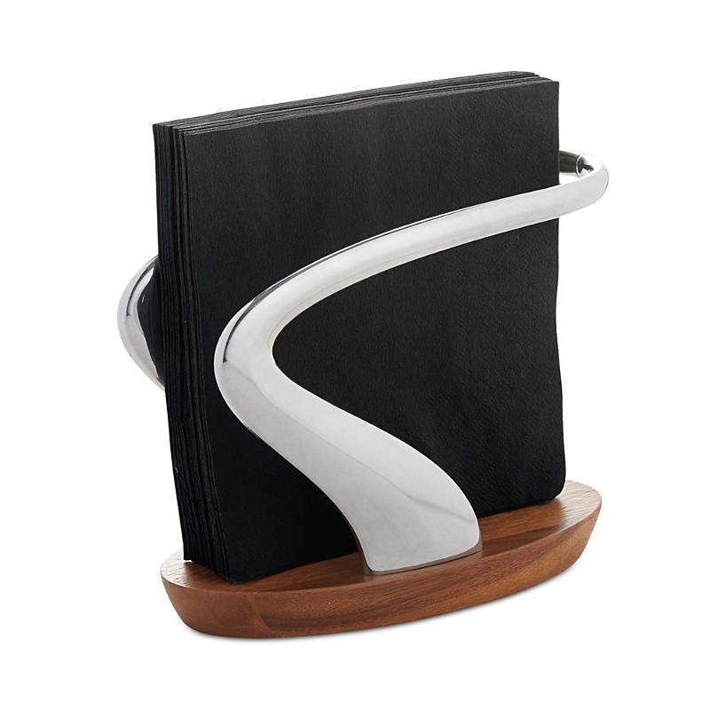 Nambe Lupo Napkin Holder In Brown