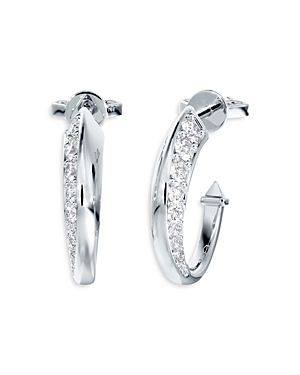 Avaanti Pave Diamond Hoops in 18K White Gold, 0.70 ct. t.w.
