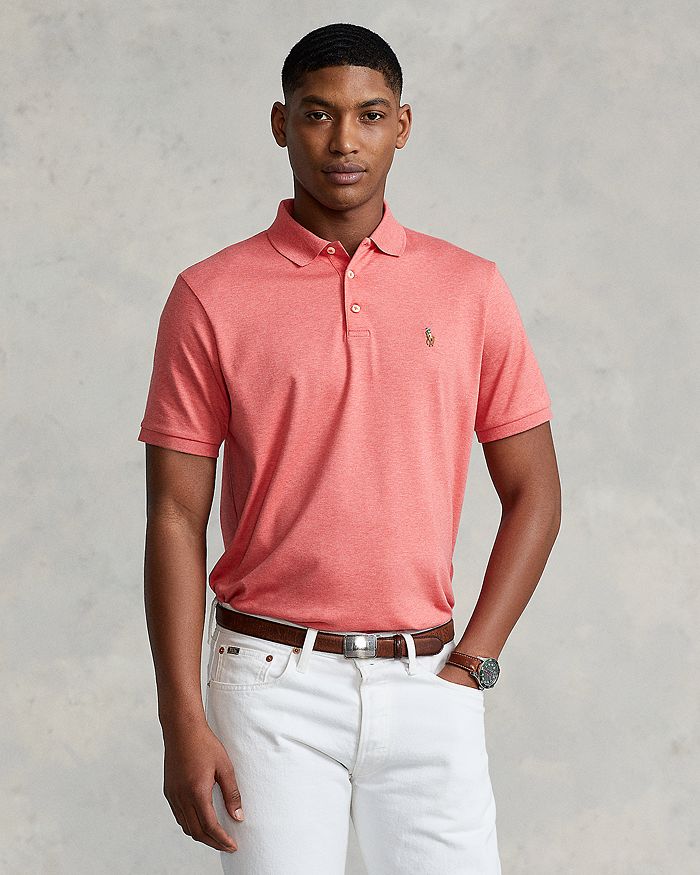 Shop Polo Ralph Lauren Classic Fit Soft Cotton Polo Shirt In Highland Rose Heather