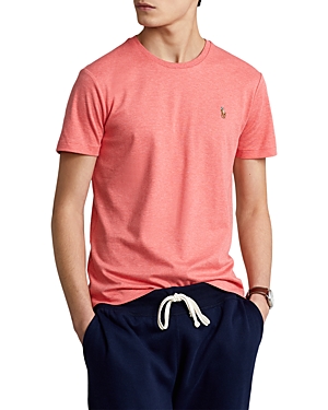 Polo Ralph Lauren Cotton Embroidered Logo Tee In Highland Rose Heather