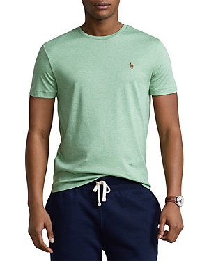 Polo Ralph Lauren Cotton Embroidered Logo Tee In Outback Green Heather