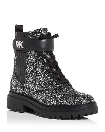 MICHAEL Michael Kors Women's Stark Glitter Combat Boots | Bloomingdale's