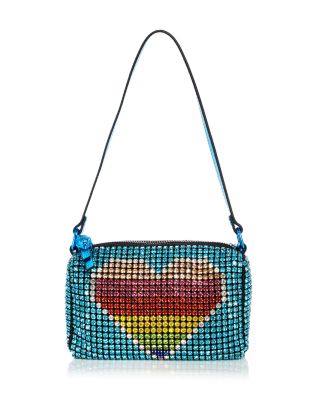 Kurt Geiger Party Pochette Embellished Shoulder Bag In Blue