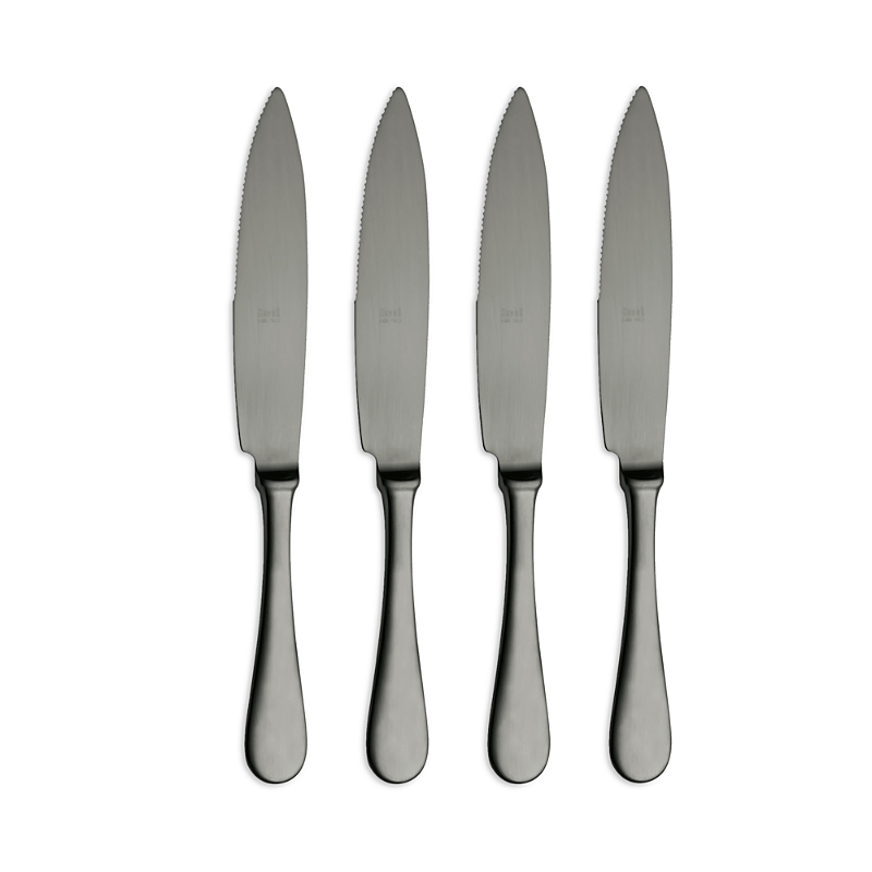 Mepra American Pvd Steak Knives, Set Of 4 In Hemotite