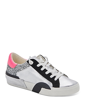 Dolce Vita Women's Zina Low Top Sneakers In Dark Silver