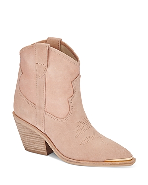Dolce Vita Women's Nashe Pointed Booties In Rose Suede