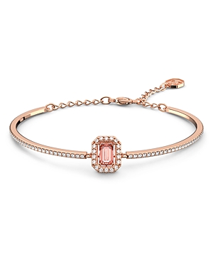 Swarovski Millenia Crystal Square Bangle Bracelet In Pink