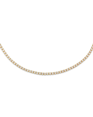 Shop Adinas Jewels Tennis Choker Necklace, 12-15 In Gold