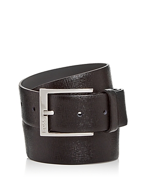 Hugo Boss Men's Clo Embossed Leather Belt In Black