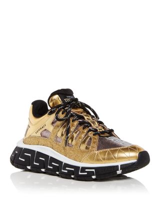 Versace - Women's TriGreca Glitter Embellished Low Top Sneakers