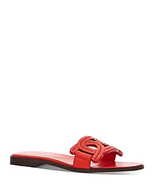 Tod's Women's Kate Slip On Sandals In Red