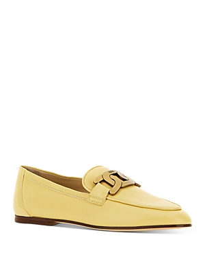 Tod's Women's Kate Almond Toe Loafers In Light Yellow Leather