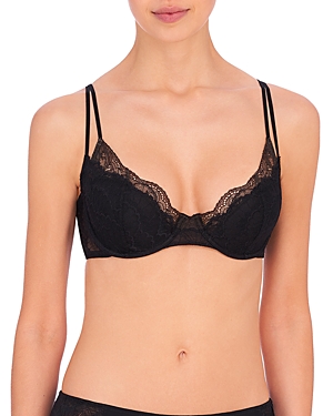 Natori Double Time Contour Underwire Bra (32d) In Black/dark Grey