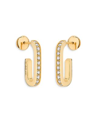 Dinh Van - 18K Yellow Gold Maillon Diamond Drop Earrings