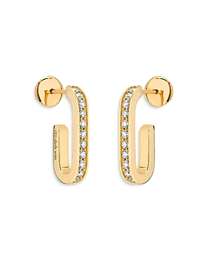 18K Yellow Gold Maillon Diamond Drop Earrings