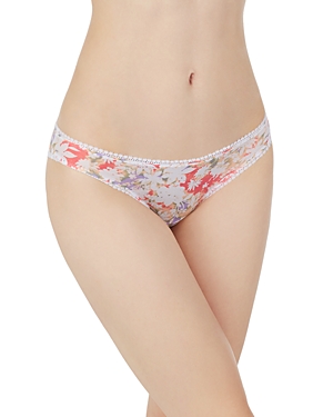 On Gossamer Printed Mesh Hip Bikini In Soft Floral