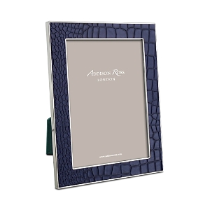 Addison Ross Faux Croc Picture Frame, 4 X 6 In Navy