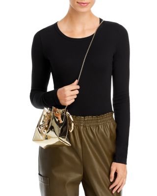 Bon Bon Ring Handle Metallic Bucket Bag