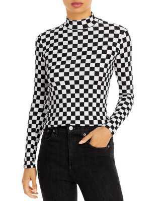 FORE Check Turtleneck Top | Bloomingdale's