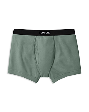 Tom Ford Cotton Blend Boxer Briefs In Seafoam