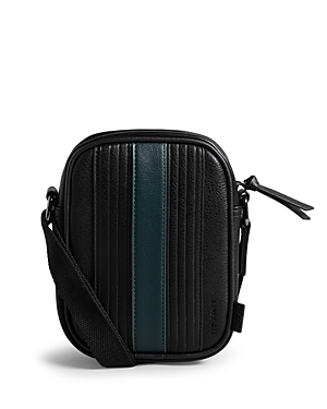 TED BAKER FAUX LEATHER STRIPED FLIGHT BAG