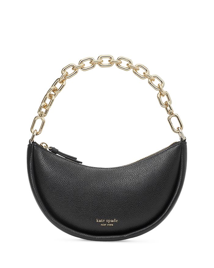Kate Spade Shoulder Bag Womens Black Smile Small Pebbled Leather