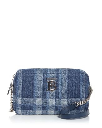 Burberry: Blue Lola Bucket Shoulder Bag
