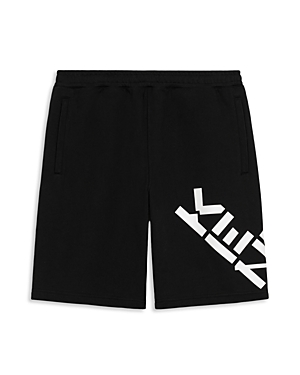 Kenzo Black Logo-print Bermuda Shorts In Black