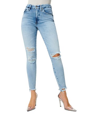 Good American Good Legs Ripped Jeans in B833 | Bloomingdale's