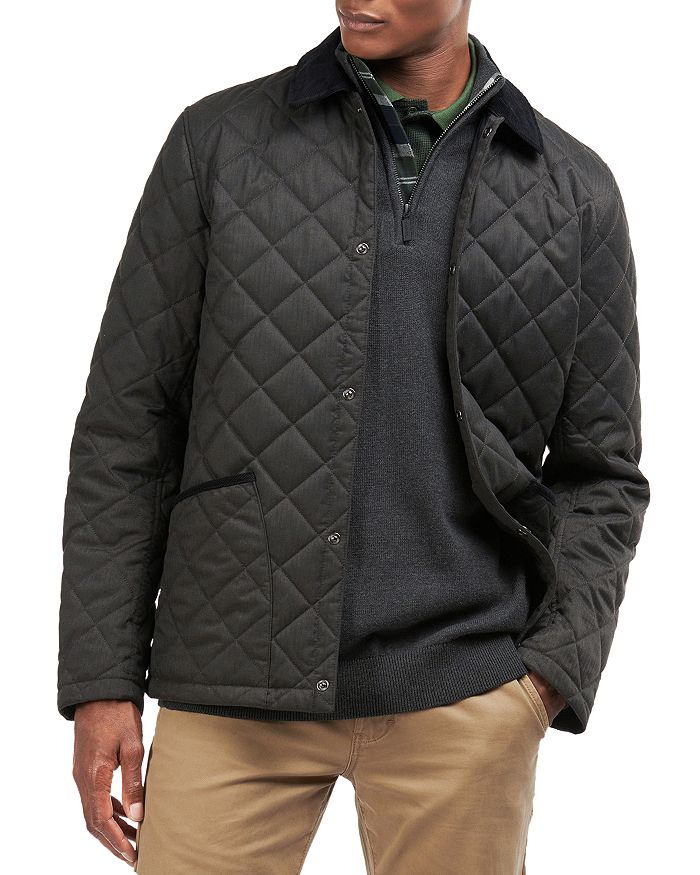 Barbour International Winter Chain Quilted Jacket Black Yellow