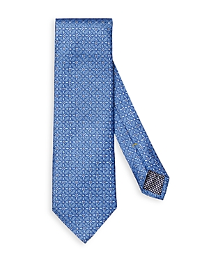 Shop Eton Silk Floral Classic Tie In Blue