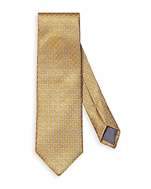 Shop Eton Silk Floral Classic Tie In Yellow/orange