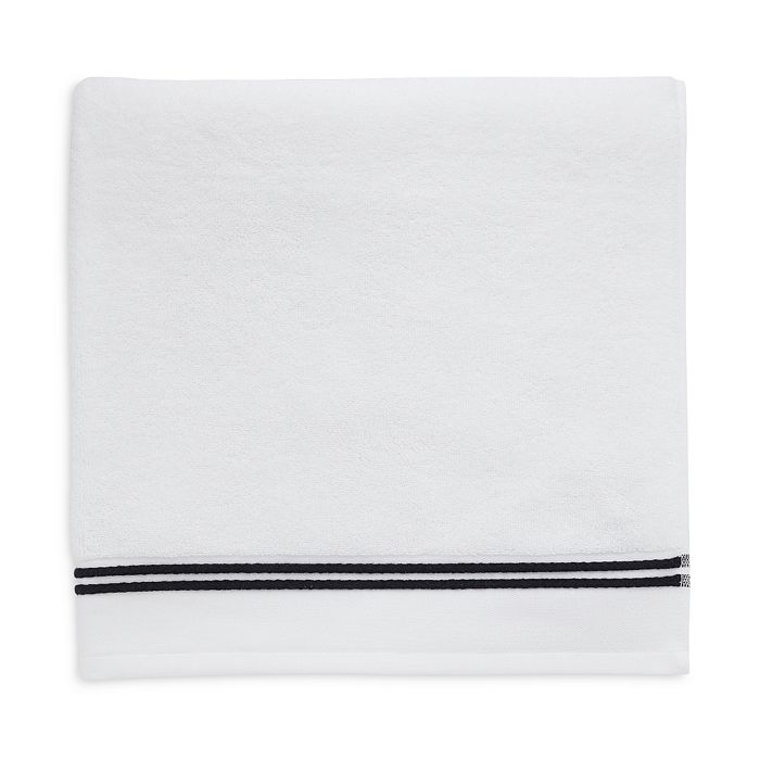 Sferra Aura Towels In White/black