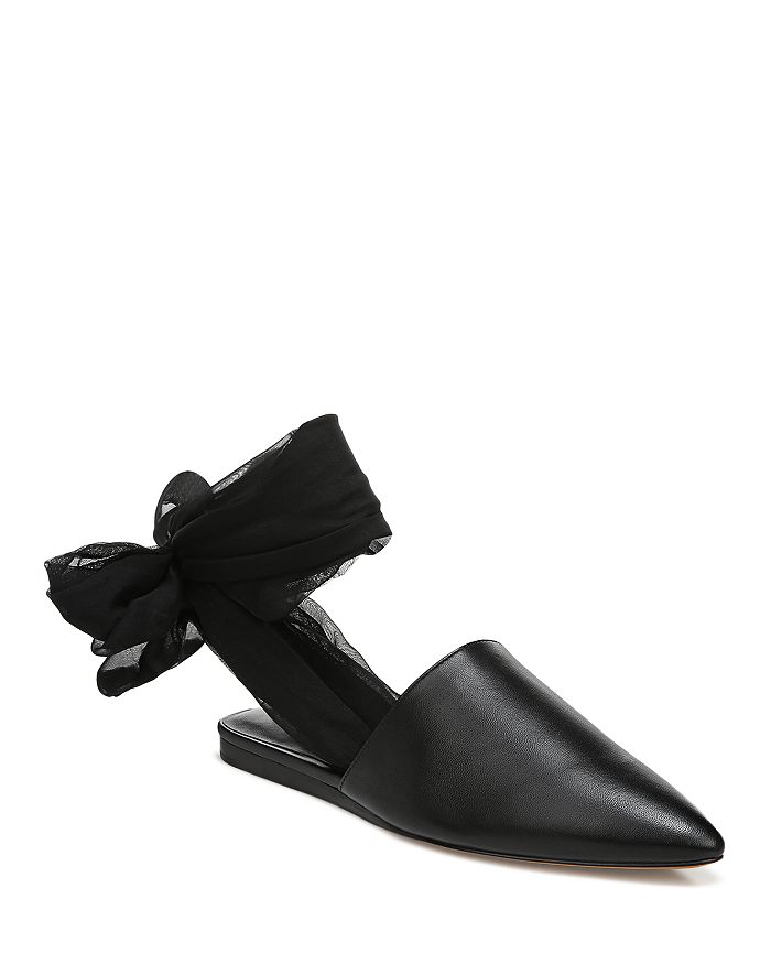 Vince Women's Cruise Pointed Ankle Tie Flats Bloomingdale's