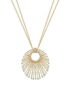 Harakh Colorless Diamond Statement Pendant Necklace in 18K Yellow Gold, 2.0 ct. t.w.