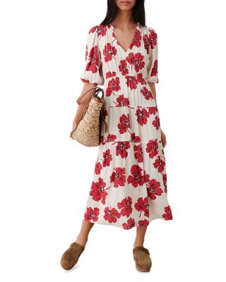 ba&sh Kory Floral Print Midi Dress | Bloomingdale's Women